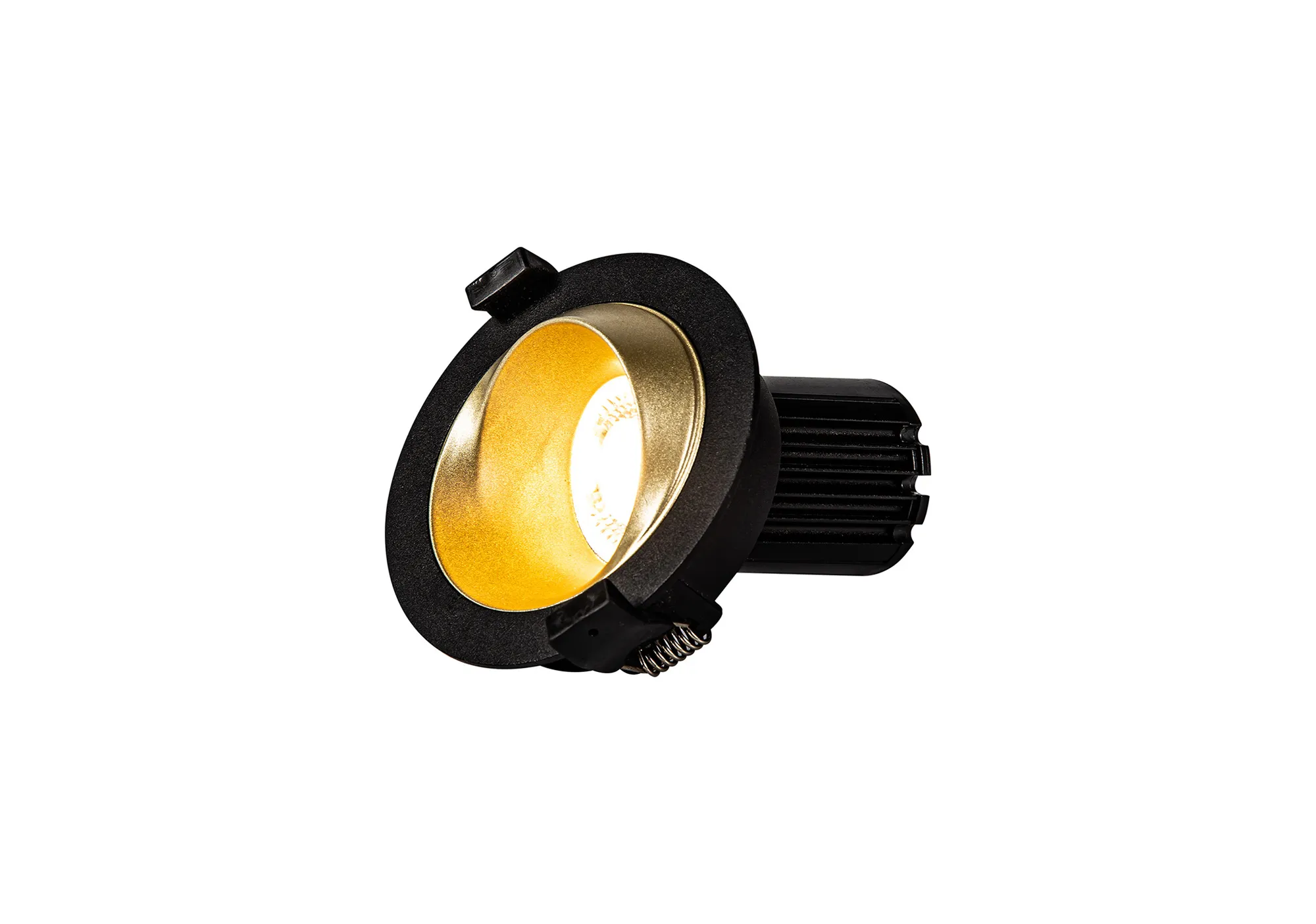 DM201177  Bonia 10 Tridonic powered 10W 2700K 750lm 12° CRI>90 LED Engine Black/Gold Fixed Recessed Spotlight, IP20